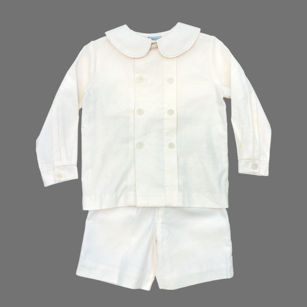 White Corduroy - Dressy Short Set