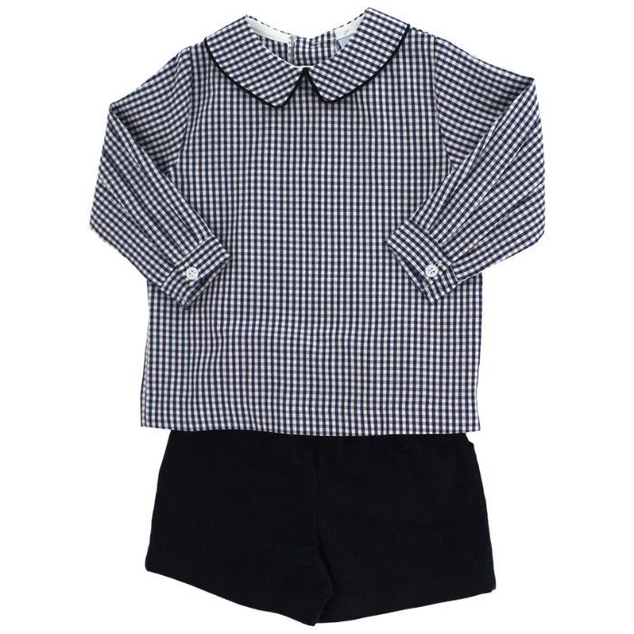 Navy Corduroy - Elastic Waist Short – Bailey Boys