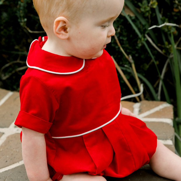 Red Corduroy - Dressy Bubble Short