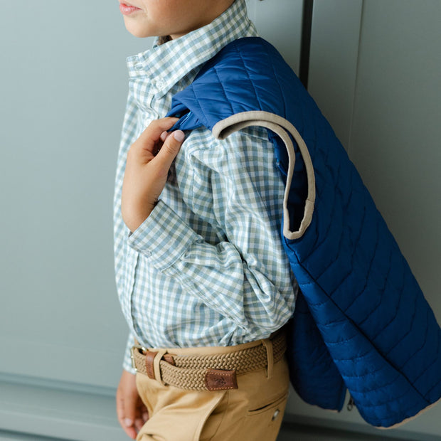 Quilted Vest - Navy