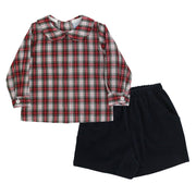 Yuletide Plaid - Boys Piped Shirt