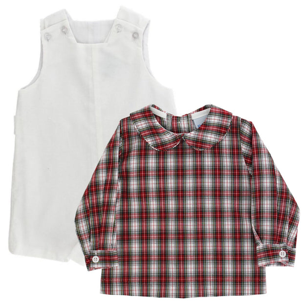 Yuletide Plaid - Boys Piped Shirt