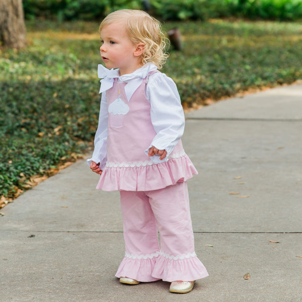 White Knit - Girls Long Sleeve Onesie