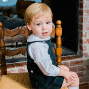 Boys Long Sleeve Button Back Onesie-White