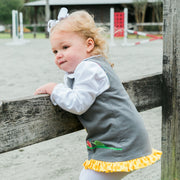 White Knit - Girls Long Sleeve Button Back Shirt