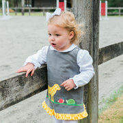 White Knit - Girls Long Sleeve Button Back Shirt