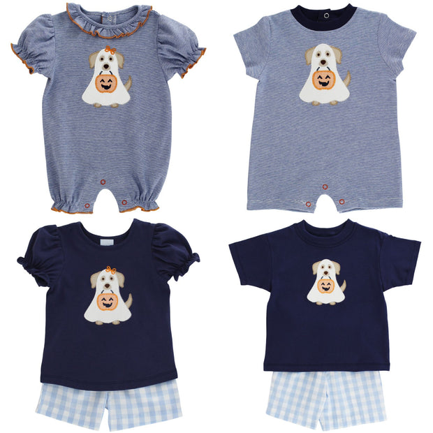 Happy Howl-O-Ween - Girls Knit Romper