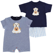 Happy Howl-O-Ween - Boys Knit Romper