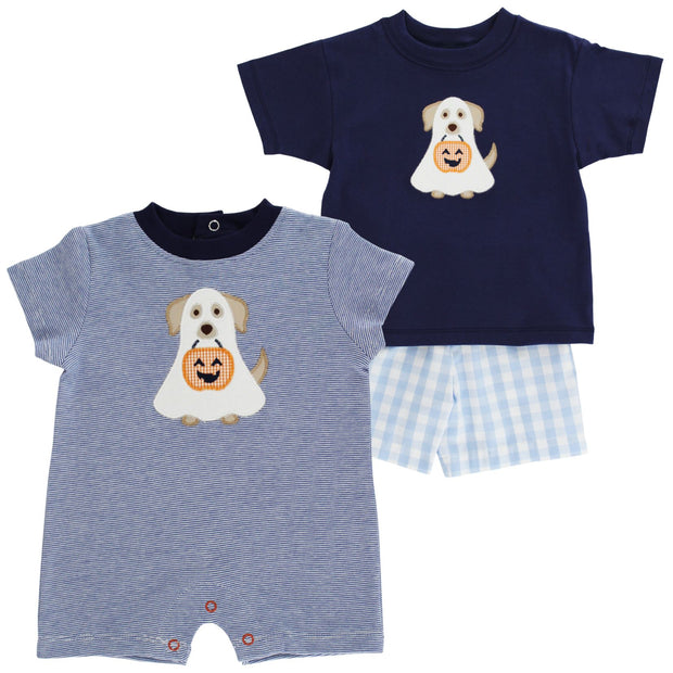 Happy Howl-O-Ween - Boys Knit Romper