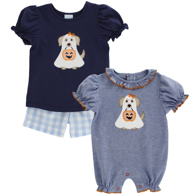 Happy Howl-O-Ween - Boys Knit Romper