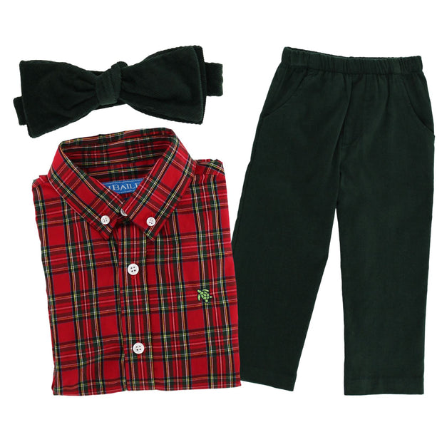 Charlie Pull On Pant - Forest Corduroy