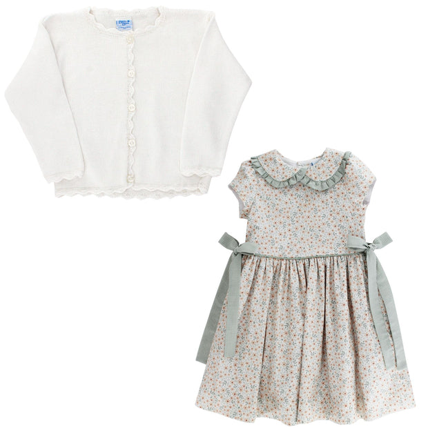 Cardigan Girls Sweater - White