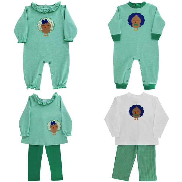 Turkey Tots - Girls Knit Romper