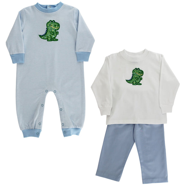 Darling Dino - Boys Knit Romper