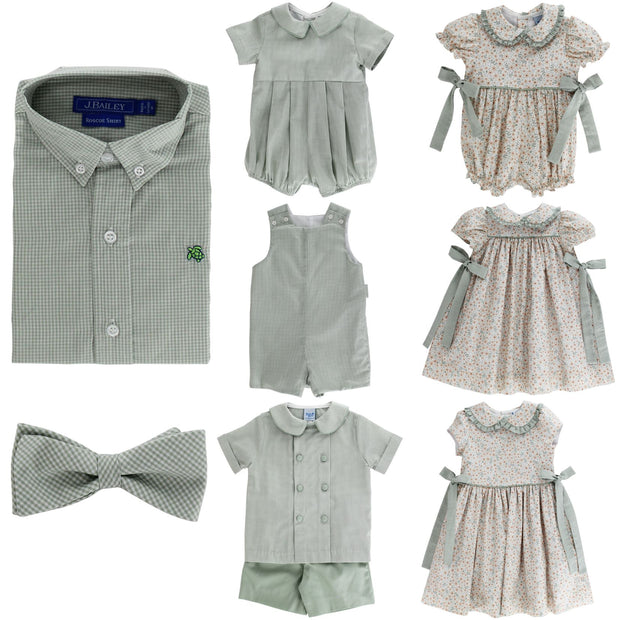 Roscoe Button Down - Celery Microcheck
