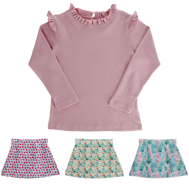 Girls Long Sleeve Tee - Light Pink