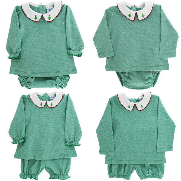 Christmas Trees - Girls Diaper Cover Set