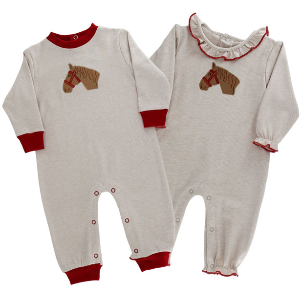 Pony Pals - Boys Knit Romper