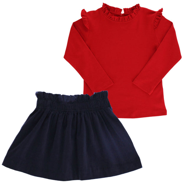 Navy Cord - Skirt