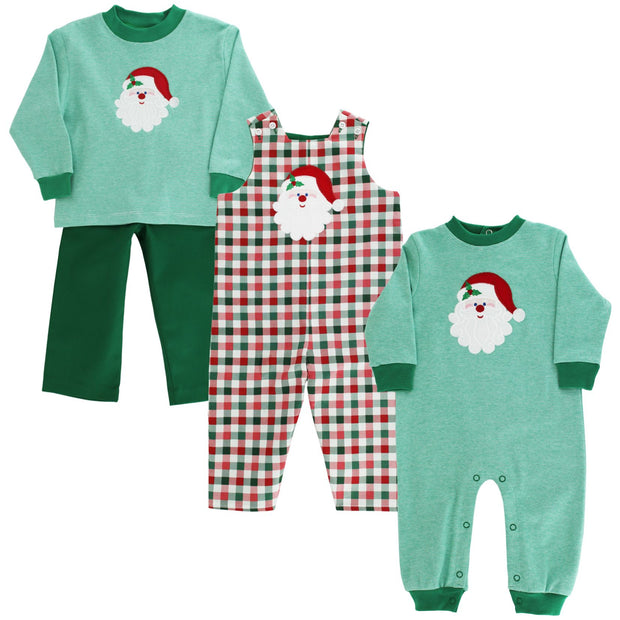 Santa - Girls Knit Romper