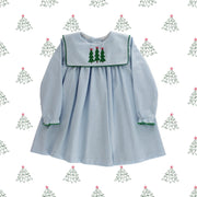 Enchanted Evergreens - Knit Dress with Collar