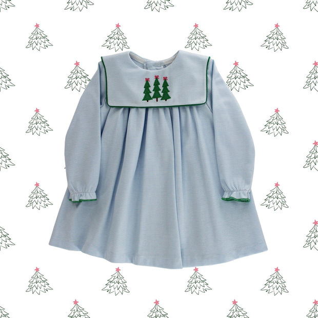 Enchanted Evergreens - Knit Dress with Collar