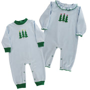 Enchanted Evergreens - Boys Knit Romper