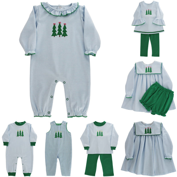Enchanted Evergreens - Girls Knit Romper