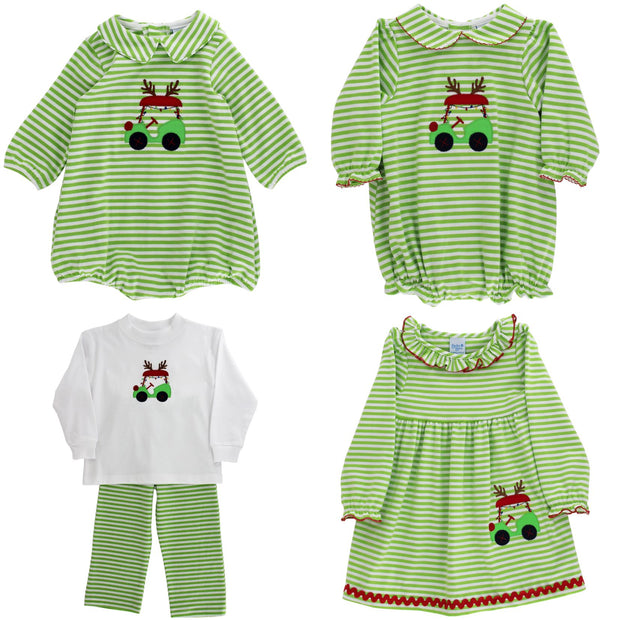 Christmas Cart - Boys Knit Pant Set