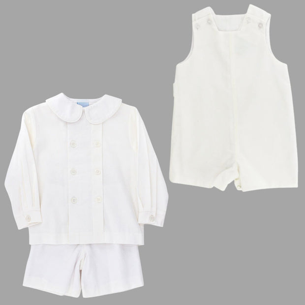 White Corduroy - Dressy Short Set