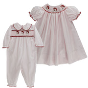 Smocked Santa - Girls Bubble