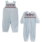 Smocked Santa - Girls Bubble