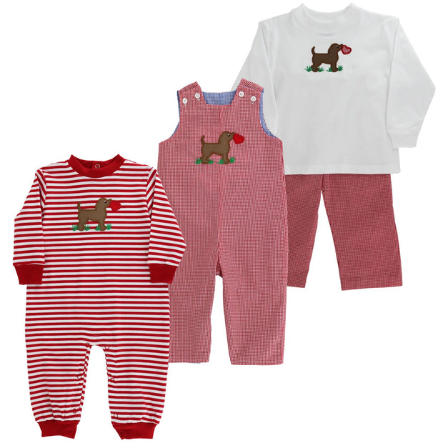 Puppy Love - Boys Knit Romper