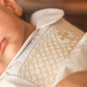 Ivory Christening - Boys Short Sleeve Sac