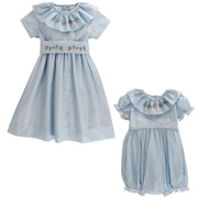 Soft Blooms On Blue - Dress