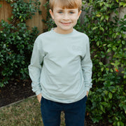 Long Sleeve Logo Tee - Turkey on Sage