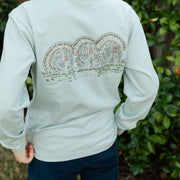Long Sleeve Logo Tee - Turkey on Sage
