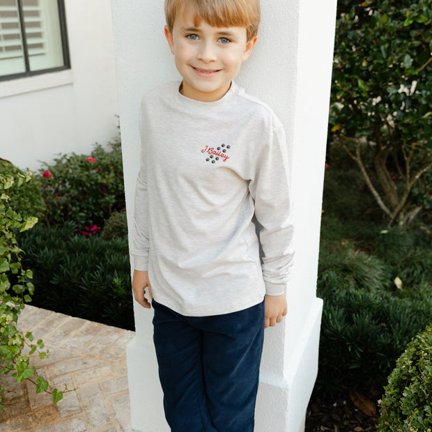 Long Sleeve Logo Tee - Dawg on Oatmeal