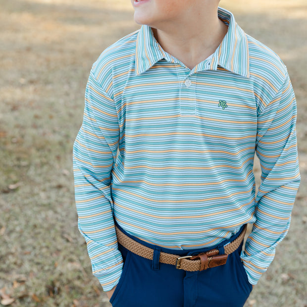 Performance Harry Long Sleeve Polo - Clementine