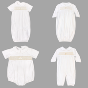 Ivory Christening - Boys Long Sleeve Sac