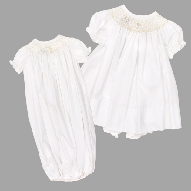 Bailey Boys Short Sleeve Boy's Ivory Christening Sac