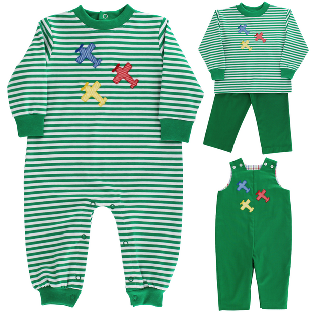 Tiny Tailwinds - Boys Knit Romper