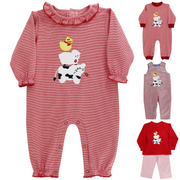 Barnyard Buddies - Girls Knit Romper