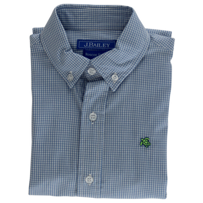 Roscoe Button Down - Blue Micro Check