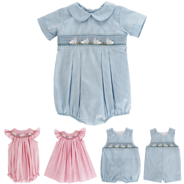 Smocked Bunnies - Dressy Bubble Short