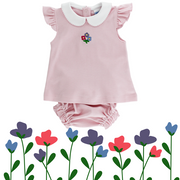 Flower - Girls Diaper Cover Set