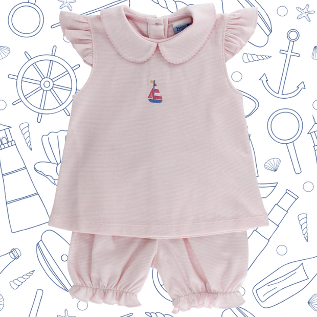 Sailboat - Girls Bloomer Set