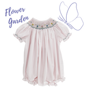 Pink Flower Garden - Bishop Romper