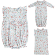 Floral - Girls Knit Infant Bubble