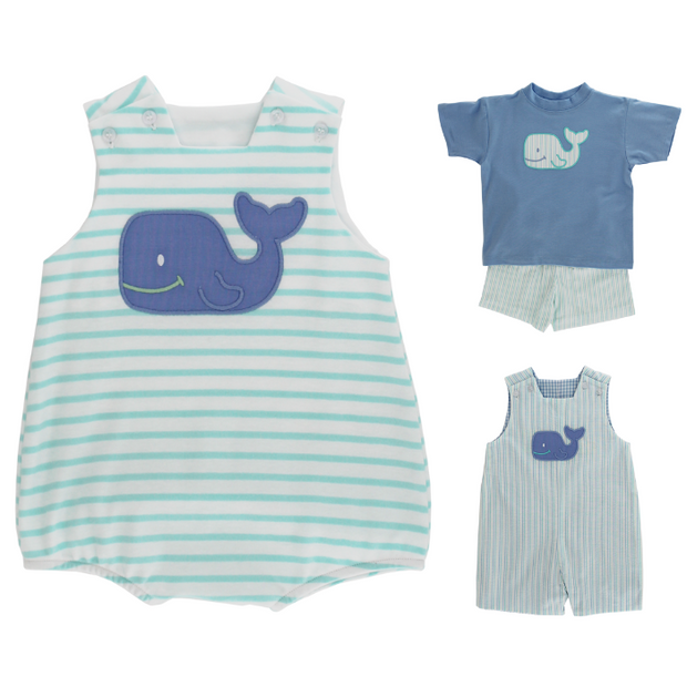 Wally Whale - Boys Knit Infant Bubble